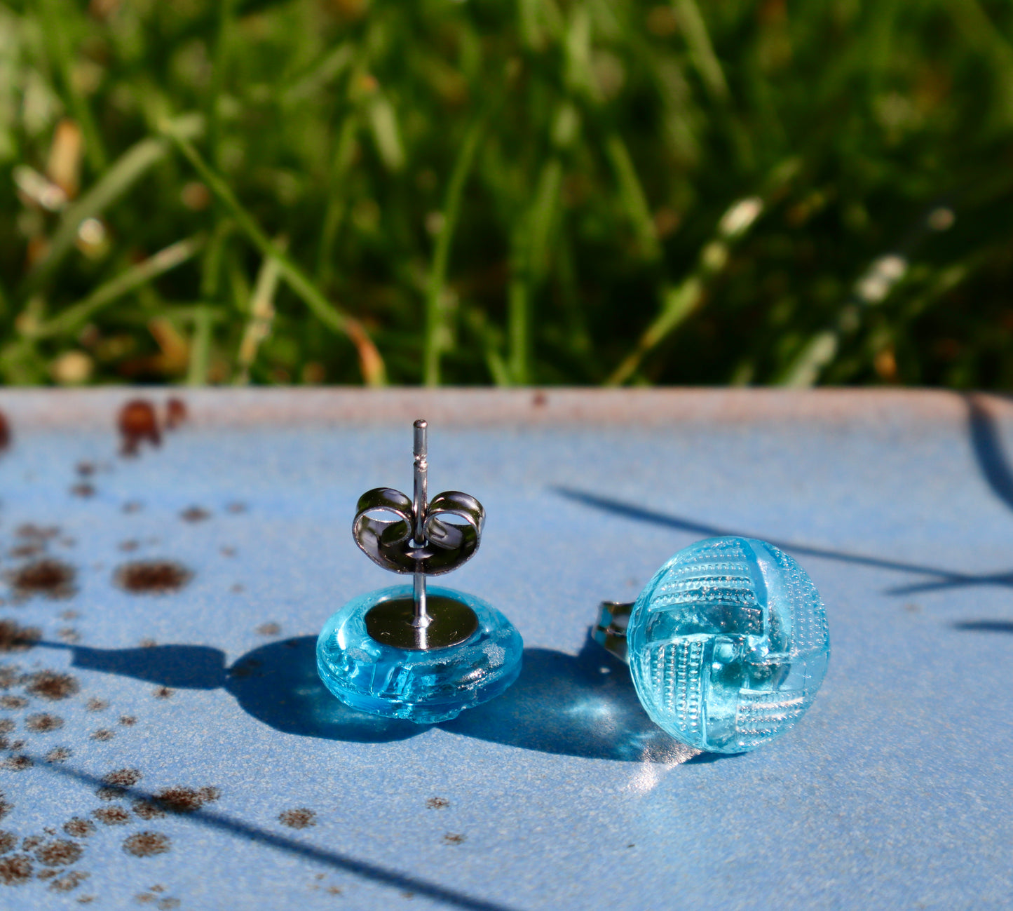 Oorbel: Waterblauw