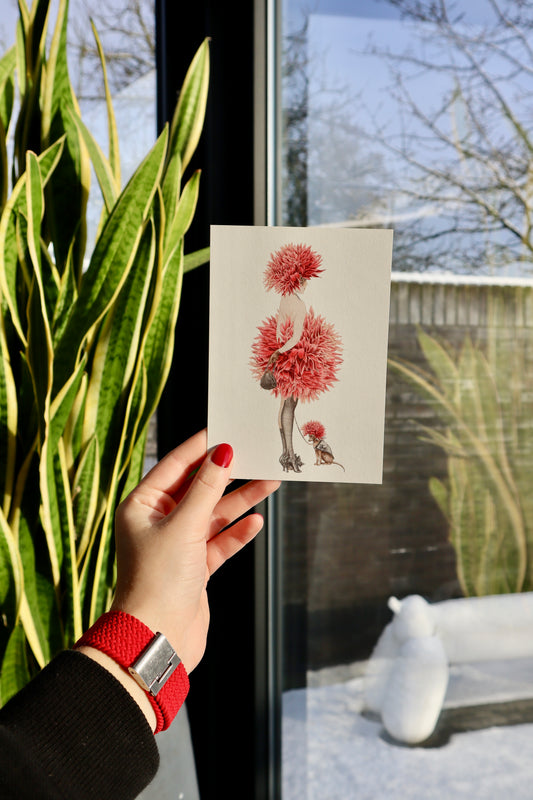 Kaart: roze poedel